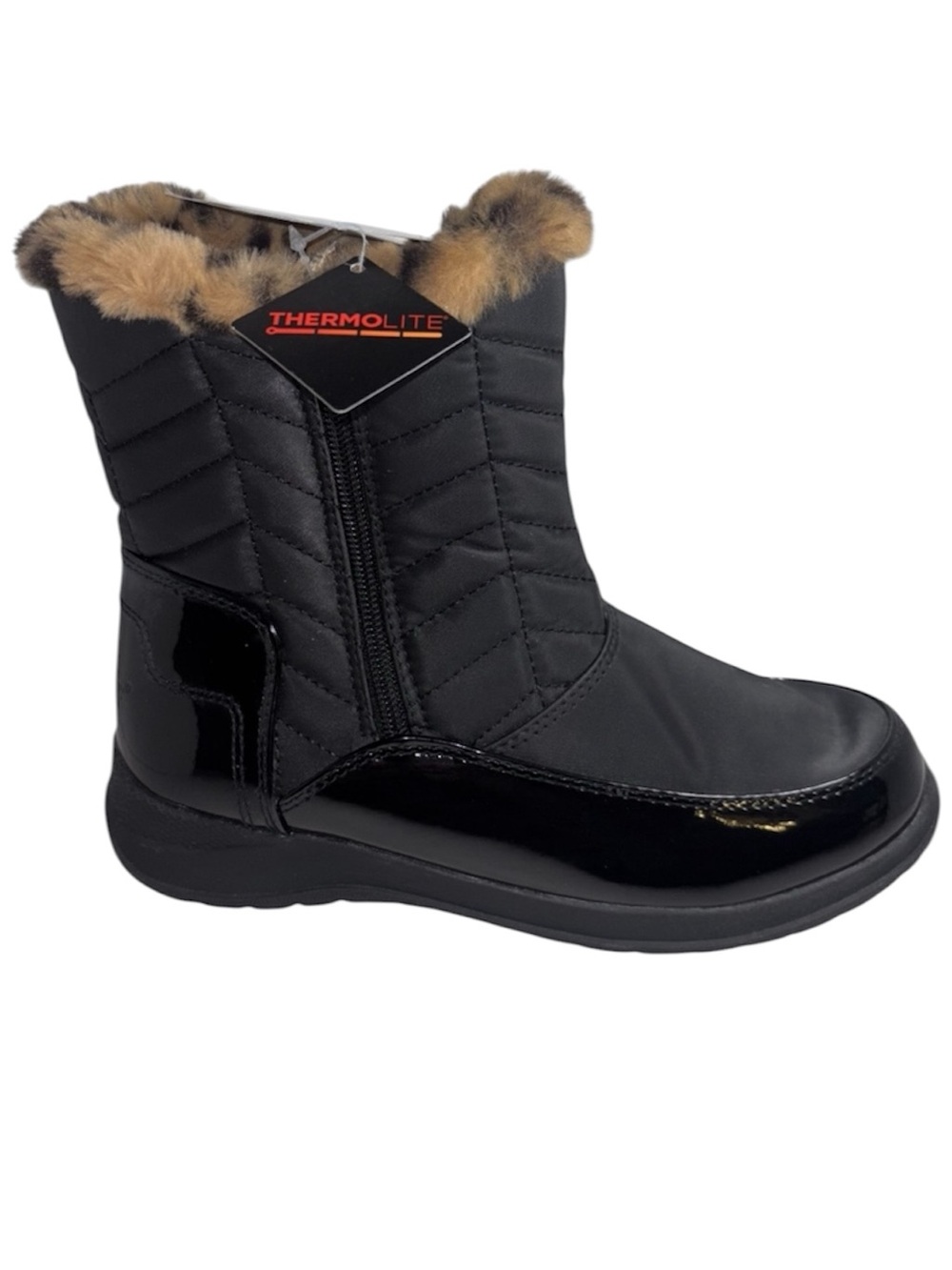 Waterproof Winter Boots Quilted Faux Fur Lined Warm Thermolite Women’s Size 6